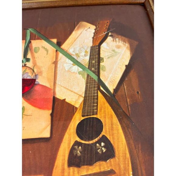 Musical Instrument F.H. Redelius Mid Century Framed Print 15.5"x18.5" - Picture 7 of 12